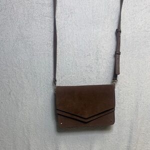 Miztique Brown Suede Crossbody Envelope Bag